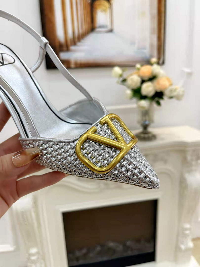Valentino WS0R01SHD Signature pump metallic nappa 80mm V75483