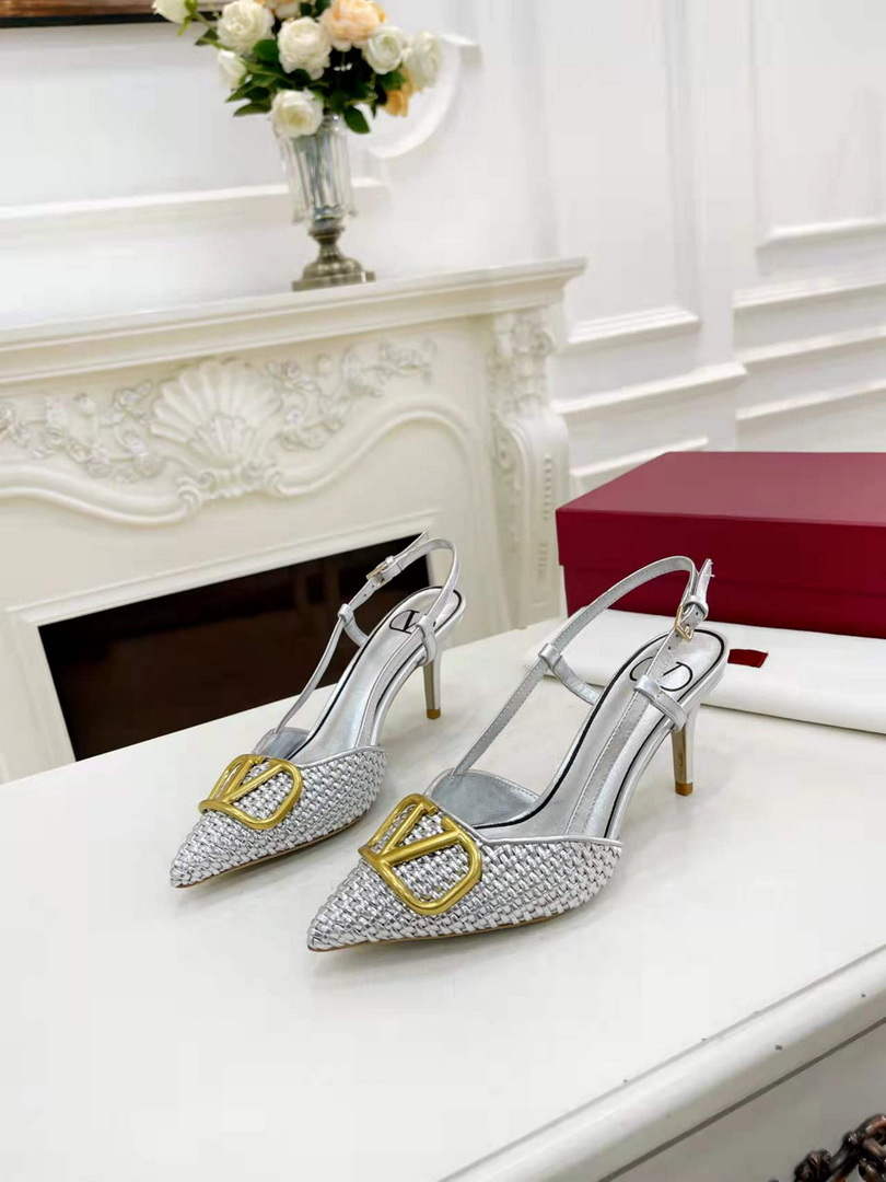 Valentino WS0R01SHD Signature pump metallic nappa 80mm V75483