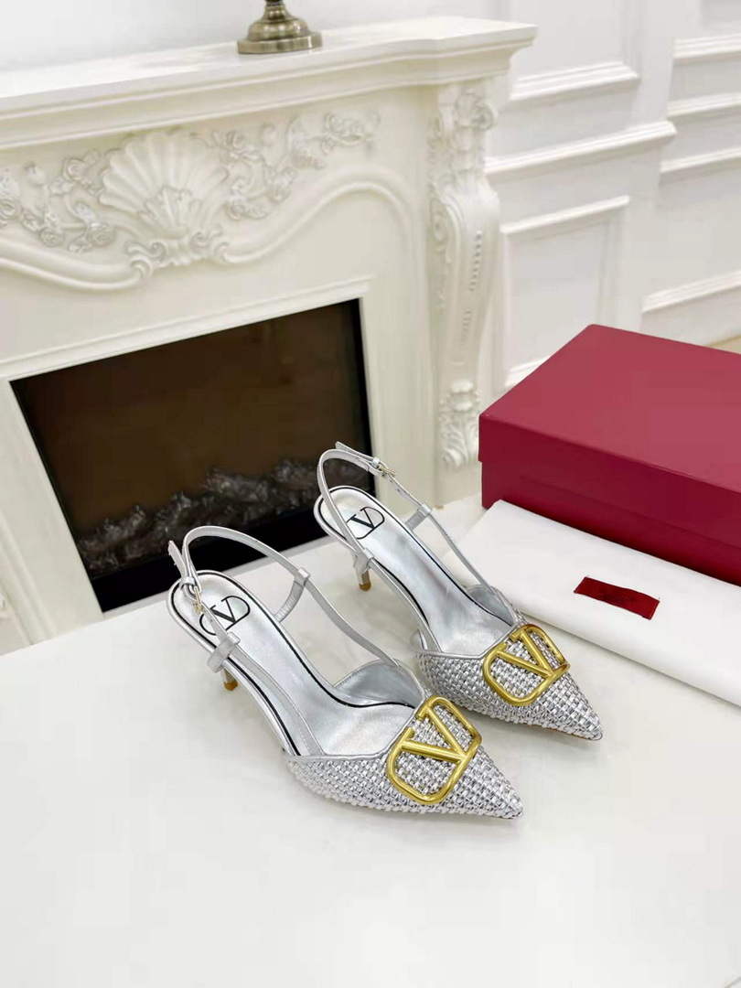 Valentino WS0R01SHD Signature pump metallic nappa 80mm V75483