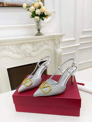 Valentino WS0R01SHD Signature pump metallic nappa 80mm V75483 - 35 - View 1