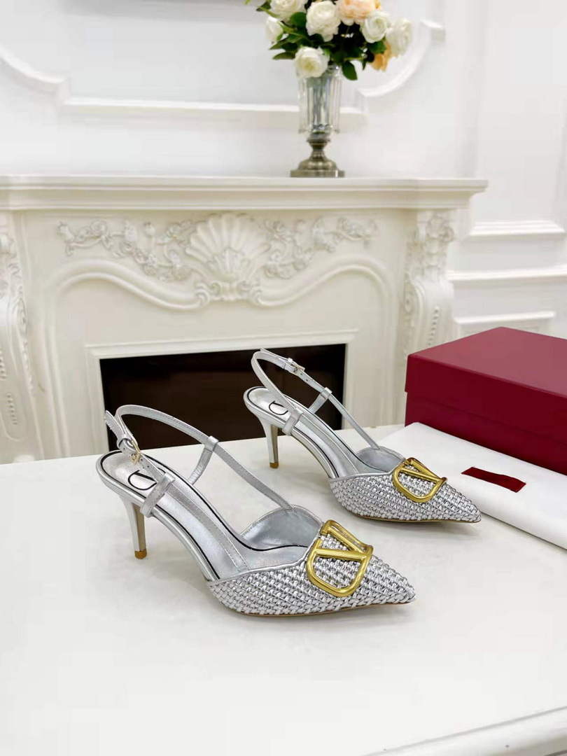 Valentino WS0R01SHD Signature pump metallic nappa 80mm V75483