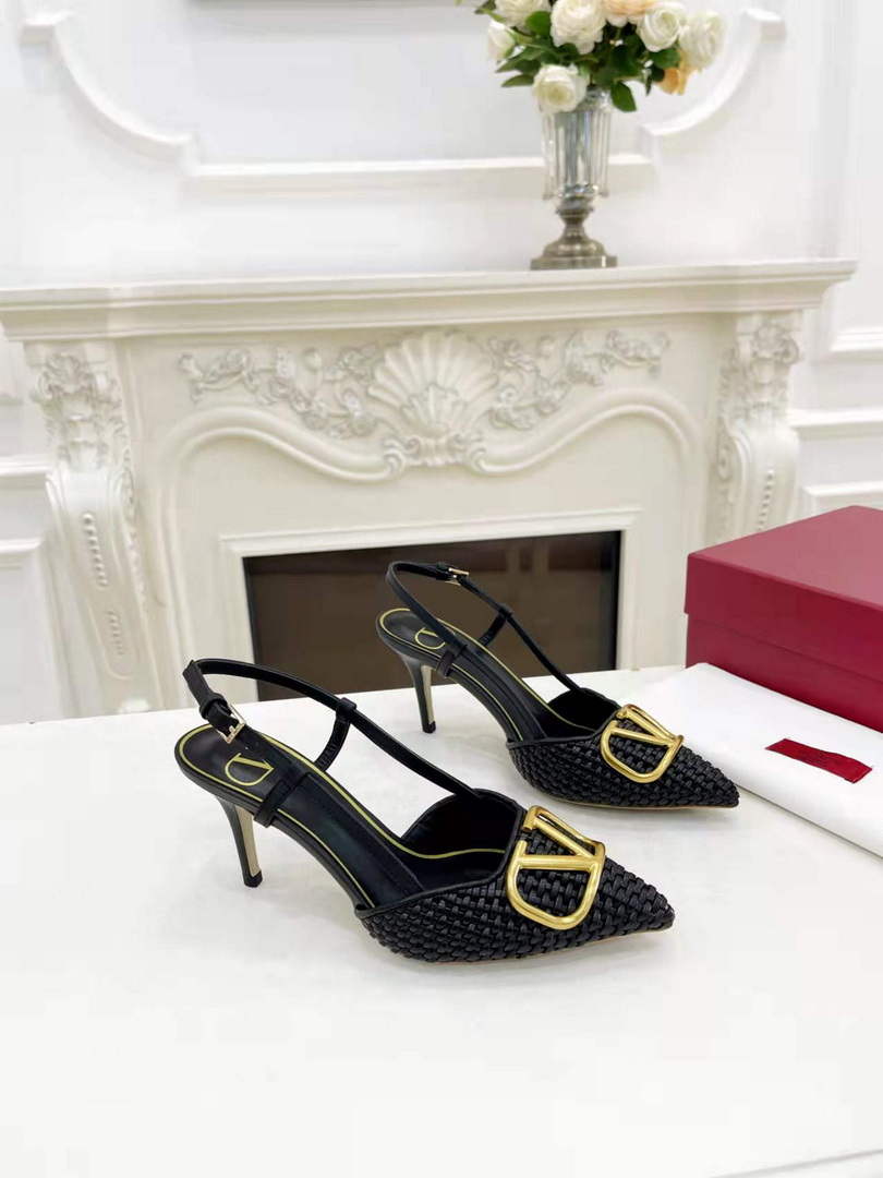 Valentino WS0R01SHD Signature pump metallic nappa 80mm V75484