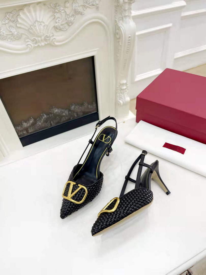 Valentino WS0R01SHD Signature pump metallic nappa 80mm V75484
