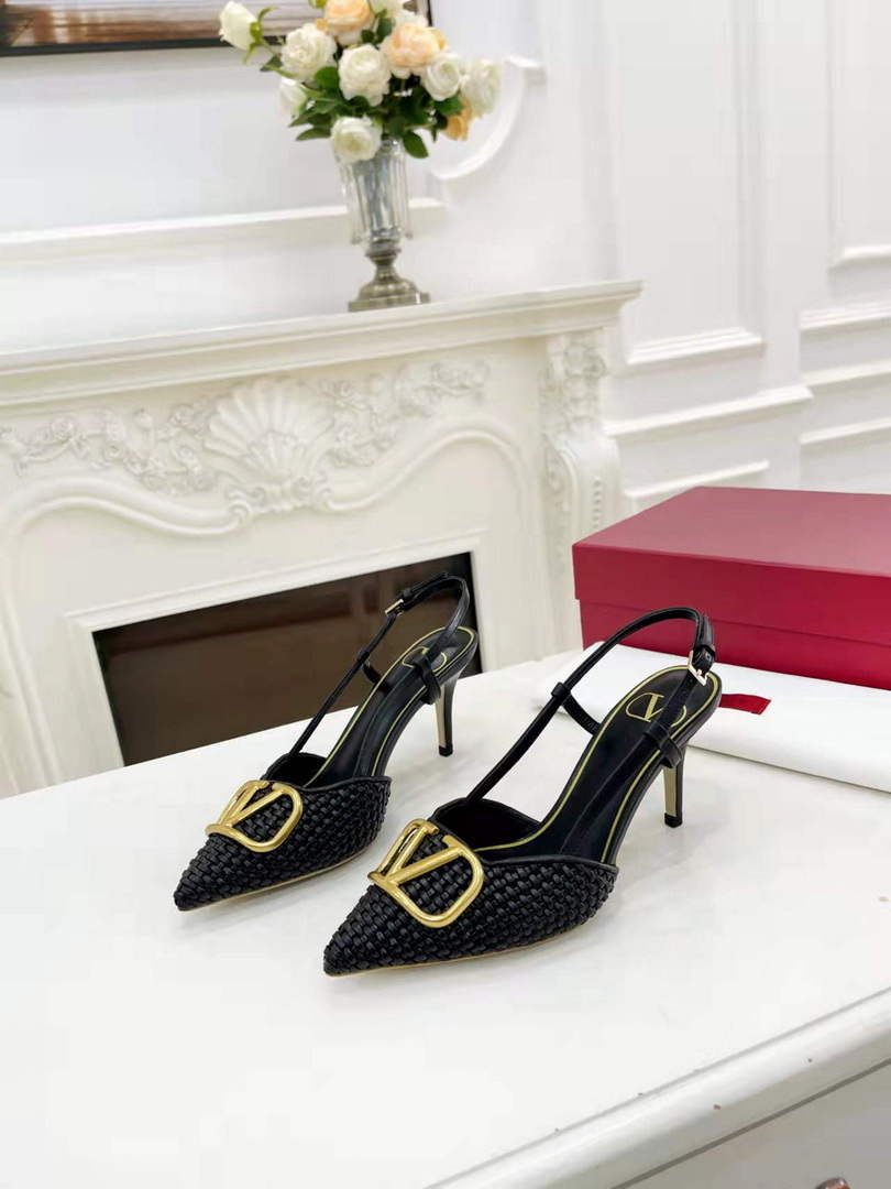 Valentino WS0R01SHD Signature pump metallic nappa 80mm V75484