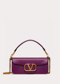 Valentino XW0B0K30 Loc¨° Calfskin Shoulder Bag Purple