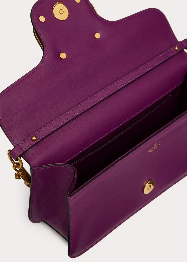 Valentino XW0B0K30 Loc¨° Calfskin Shoulder Bag Purple