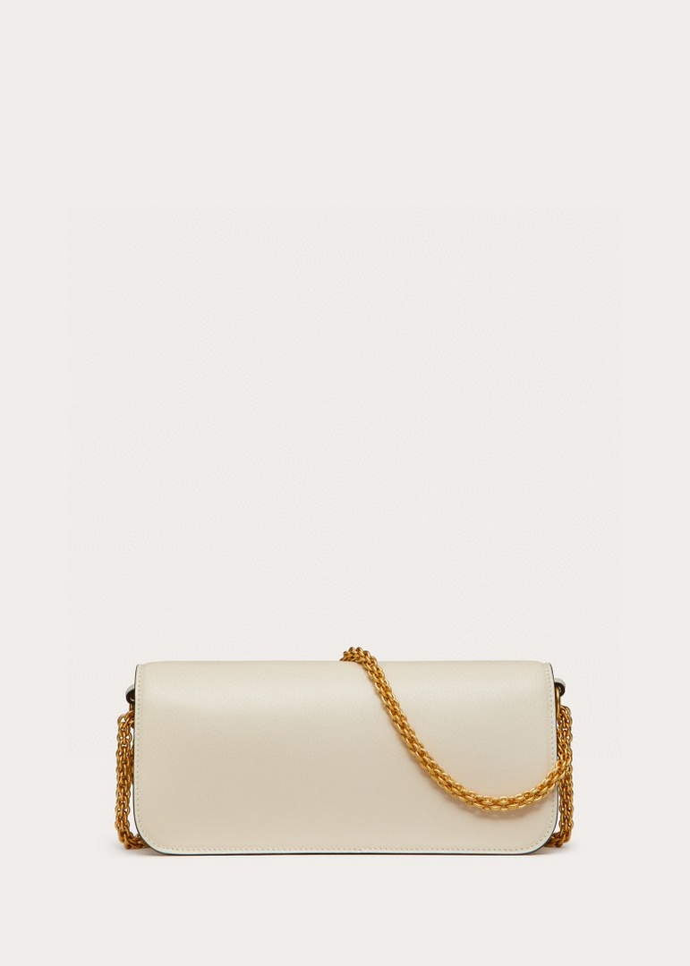 Valentino XW0B0K30 Loc¨° Calfskin Shoulder Bag White