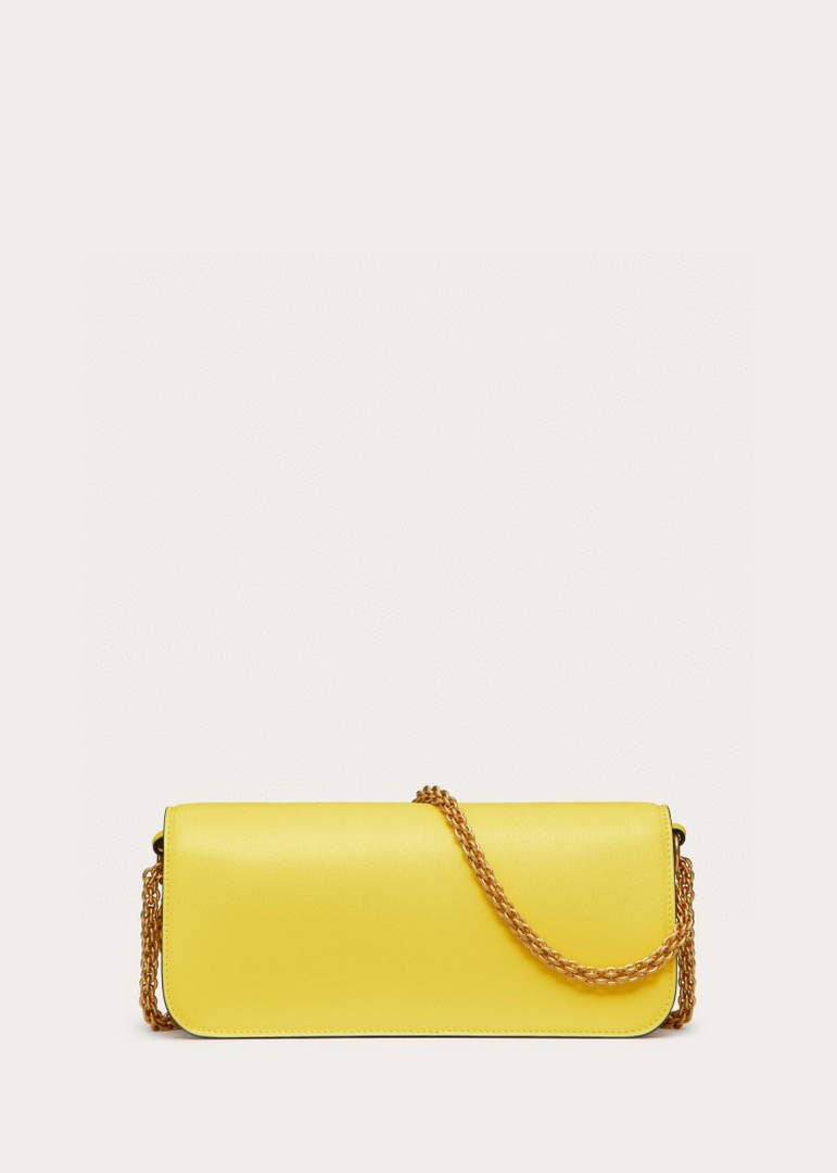 Valentino XW0B0K30 Loc¨° Calfskin Shoulder Bag Yellow