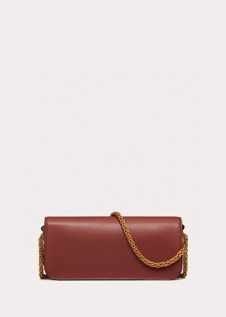 Valentino XW0B0K30 Loc¨° Calfskin Shoulder Bag Brown
