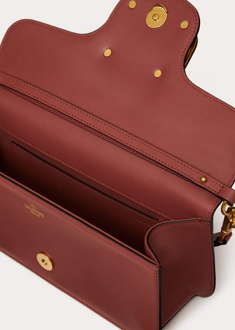 Valentino XW0B0K30 Loc¨° Calfskin Shoulder Bag Brown