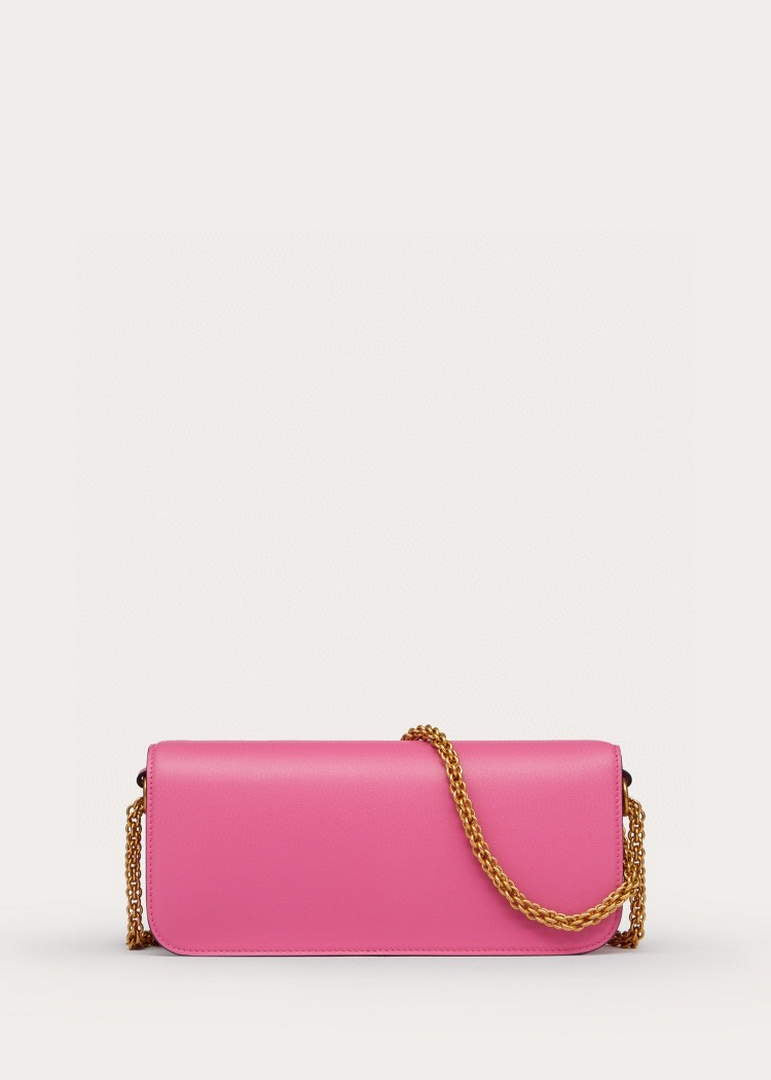 Valentino XW0B0K30 Loc¨° Calfskin Shoulder Bag Rose Red
