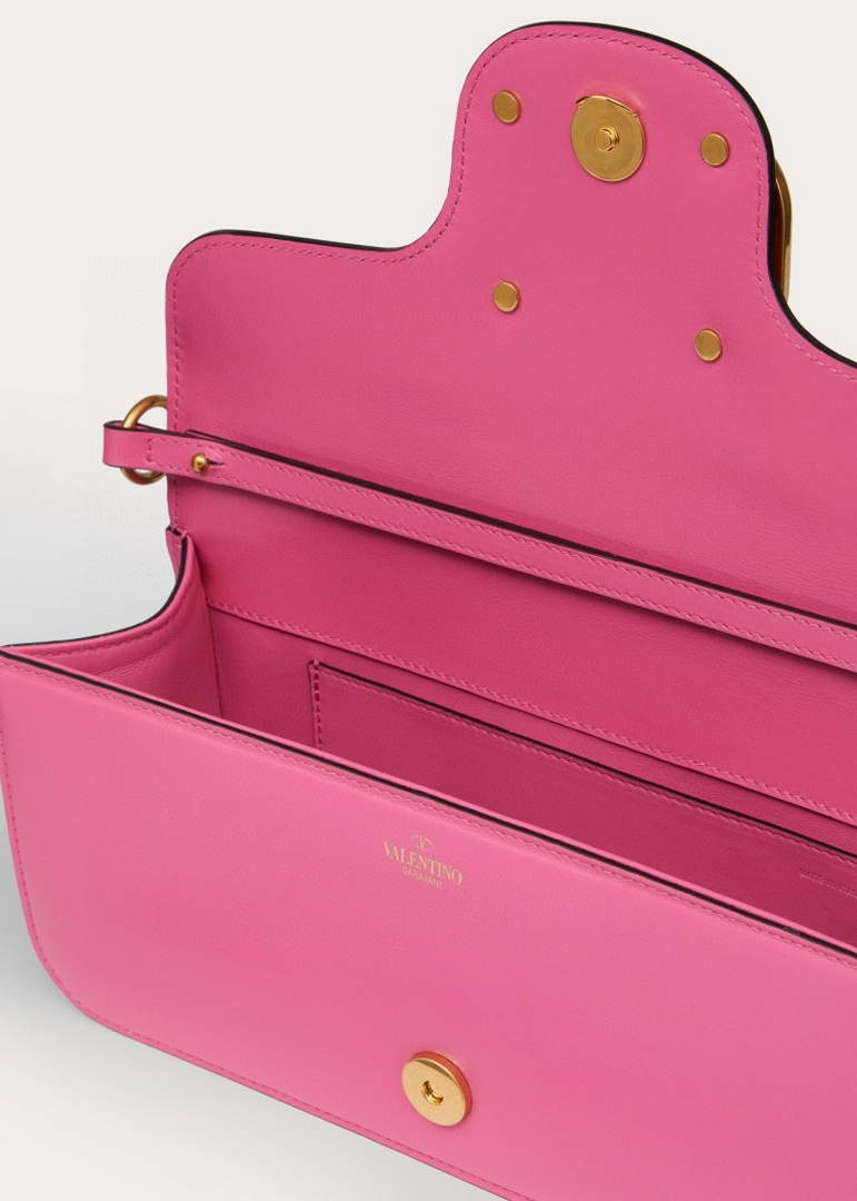 Valentino XW0B0K30 Loc¨° Calfskin Shoulder Bag Rose Red