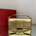 Valentino XW0B0K30 Loc¨° Calfskin Shoulder Bag Gold