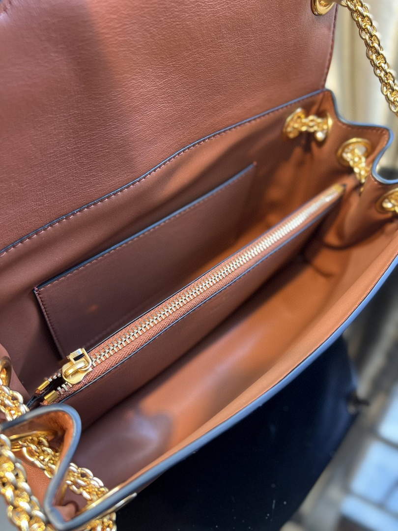 Valentino XW2B0K26 Stud Sign Nappa Shoulder Bag Brown