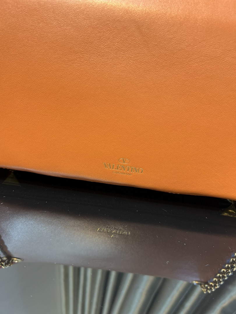 Valentino XW2B0K26 Stud Sign Nappa Shoulder Bag Tan