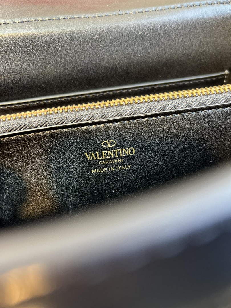 Valentino XW2B0K26 Stud Sign Nappa Shoulder Bag Lake Blue