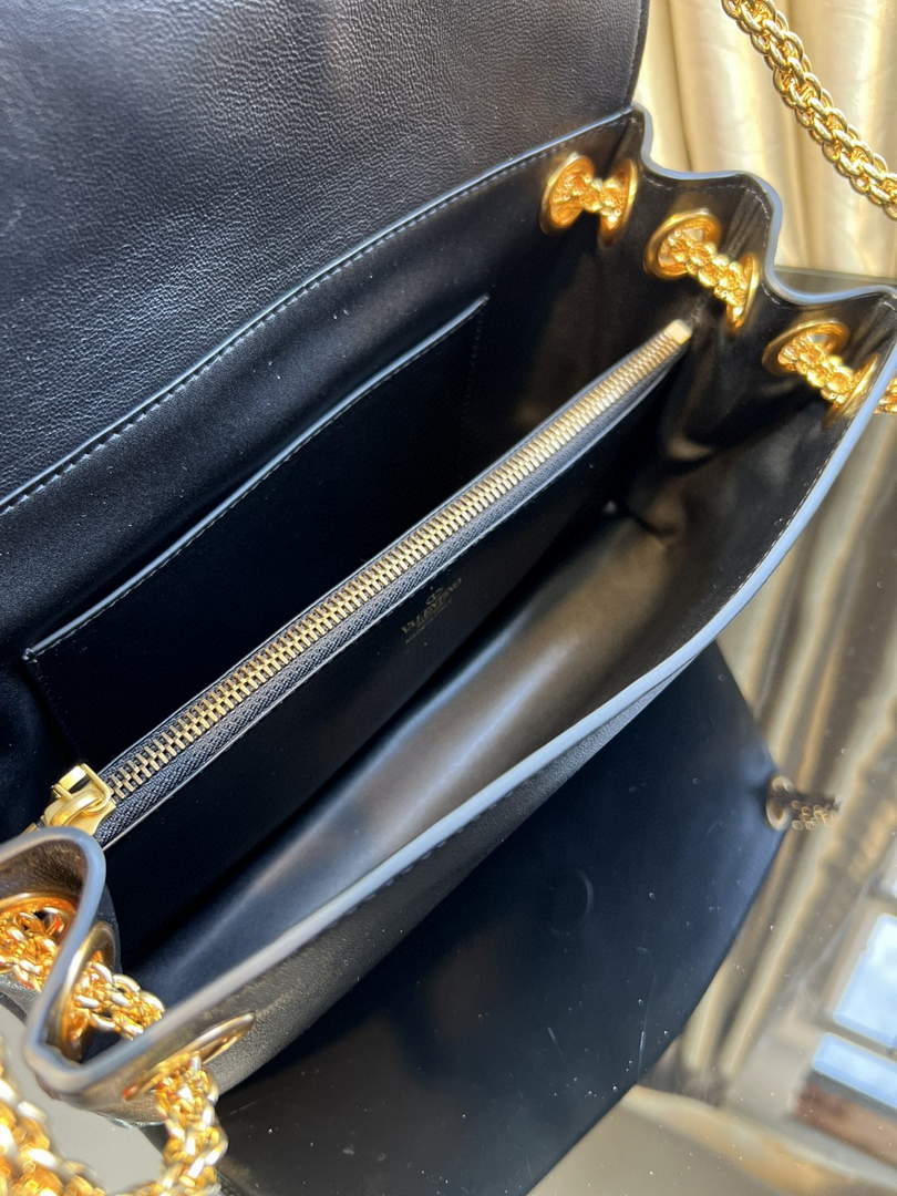 Valentino XW2B0K26 Stud Sign Nappa Shoulder Bag Black