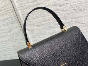 Valextra Iside Top Handle Mini Bag Black WBES0036028 - Default Title - View 2