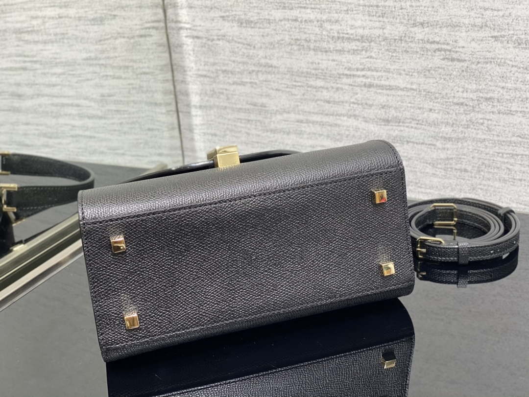 Valextra Iside Top Handle Mini Bag Black WBES0036028