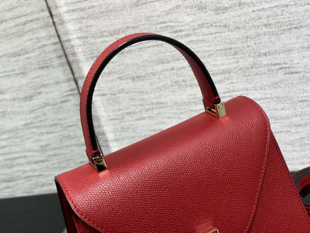 Valextra Iside Top Handle Mini Bag WBES0036028 Red