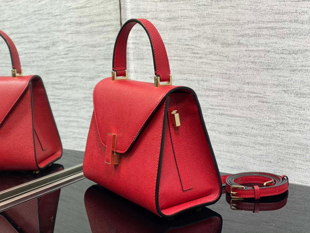 Valextra Iside Top Handle Mini Bag WBES0036028 Red