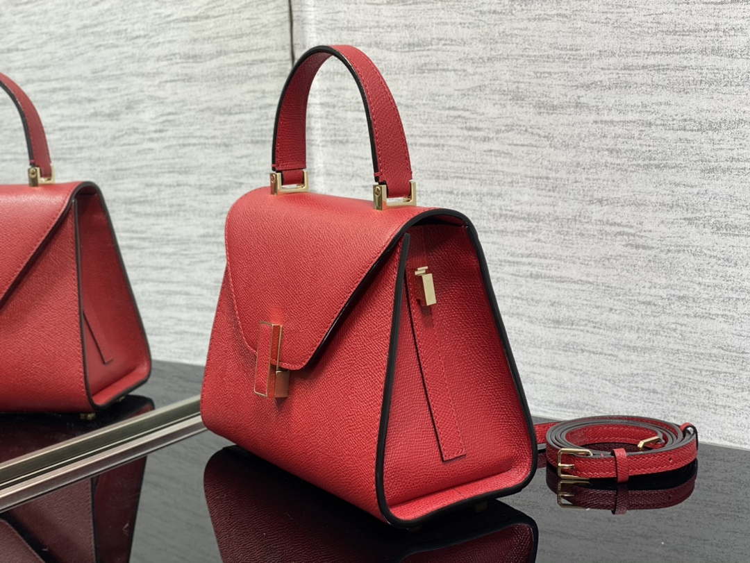 Valextra Iside Top Handle Mini Bag WBES0036028 Red