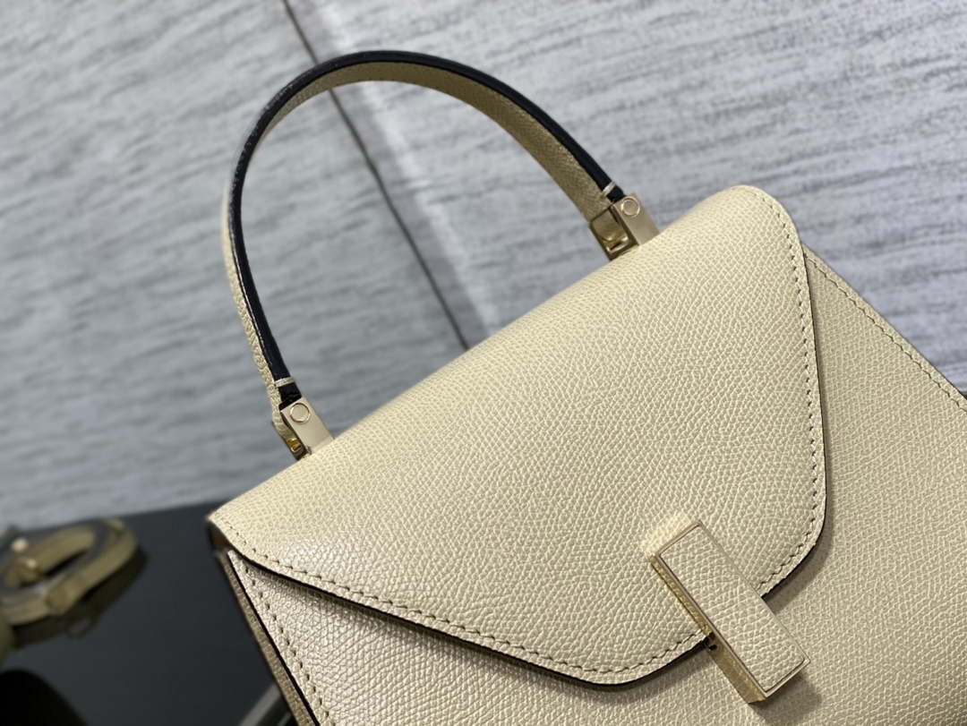 Valextra Iside Top Handle Mini Bag WBES0036028 Beige