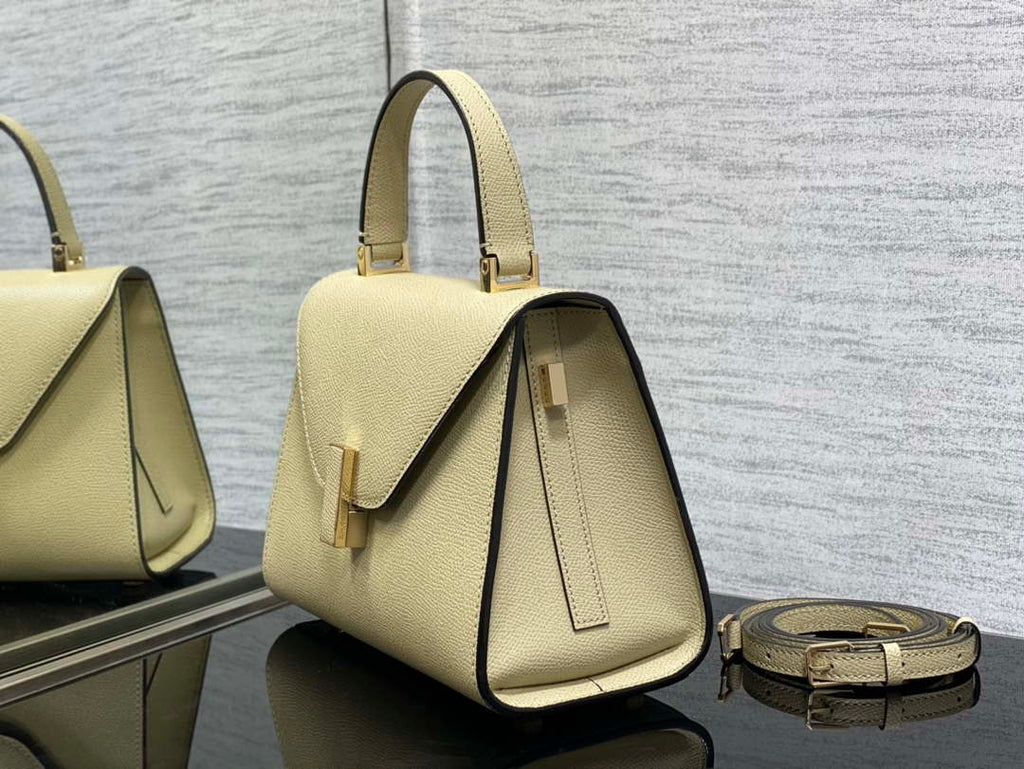 Valextra Iside Top Handle Mini Bag WBES0036028 Beige