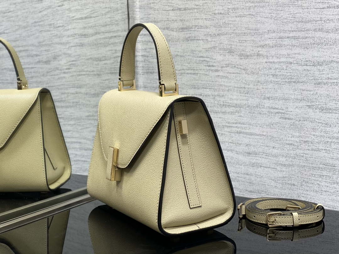 Valextra Iside Top Handle Mini Bag WBES0036028 Beige