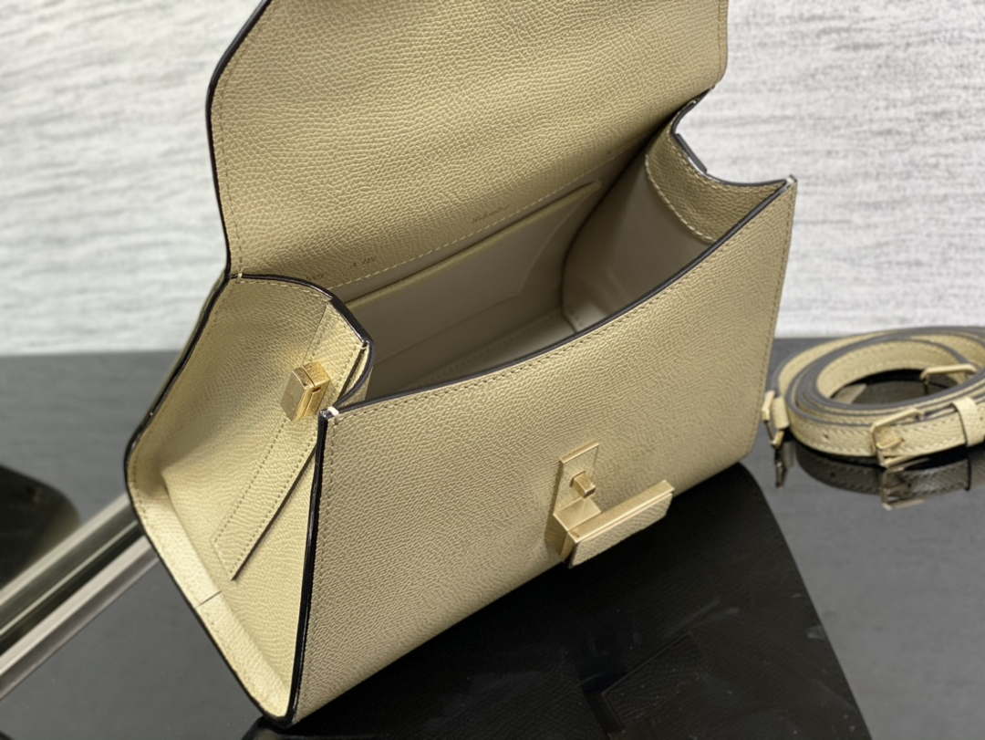 Valextra Iside Top Handle Mini Bag WBES0036028 Beige
