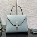 Valextra Iside Top Handle Mini Bag WBES0036028 elephant Blue - Default Title - View 1