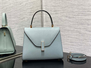 Valextra Iside Top Handle Mini Bag WBES0036028 elephant Blue - Default Title - View 1