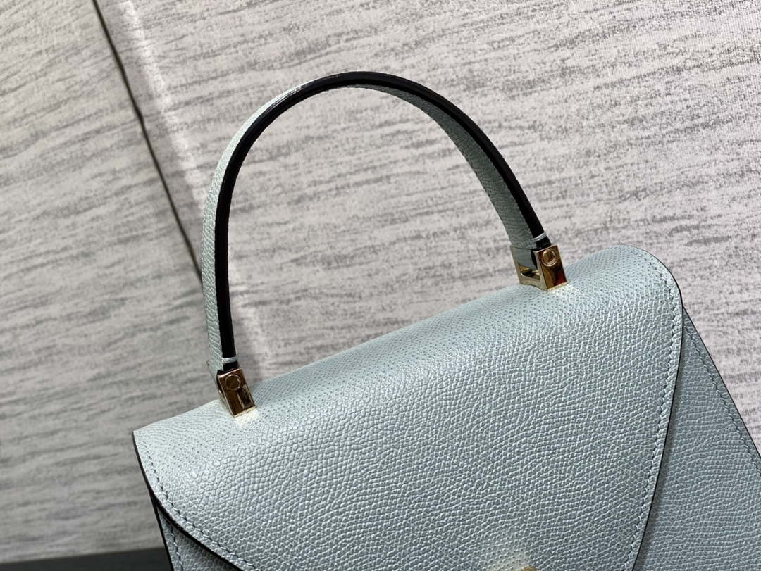 Valextra Iside Top Handle Mini Bag WBES0036028 elephant Blue