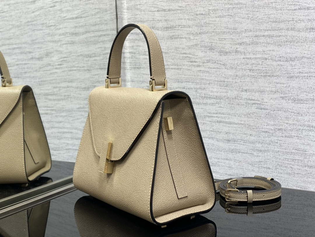 Valextra Iside Top Handle Mini Bag WBES0036028 elephant Gray