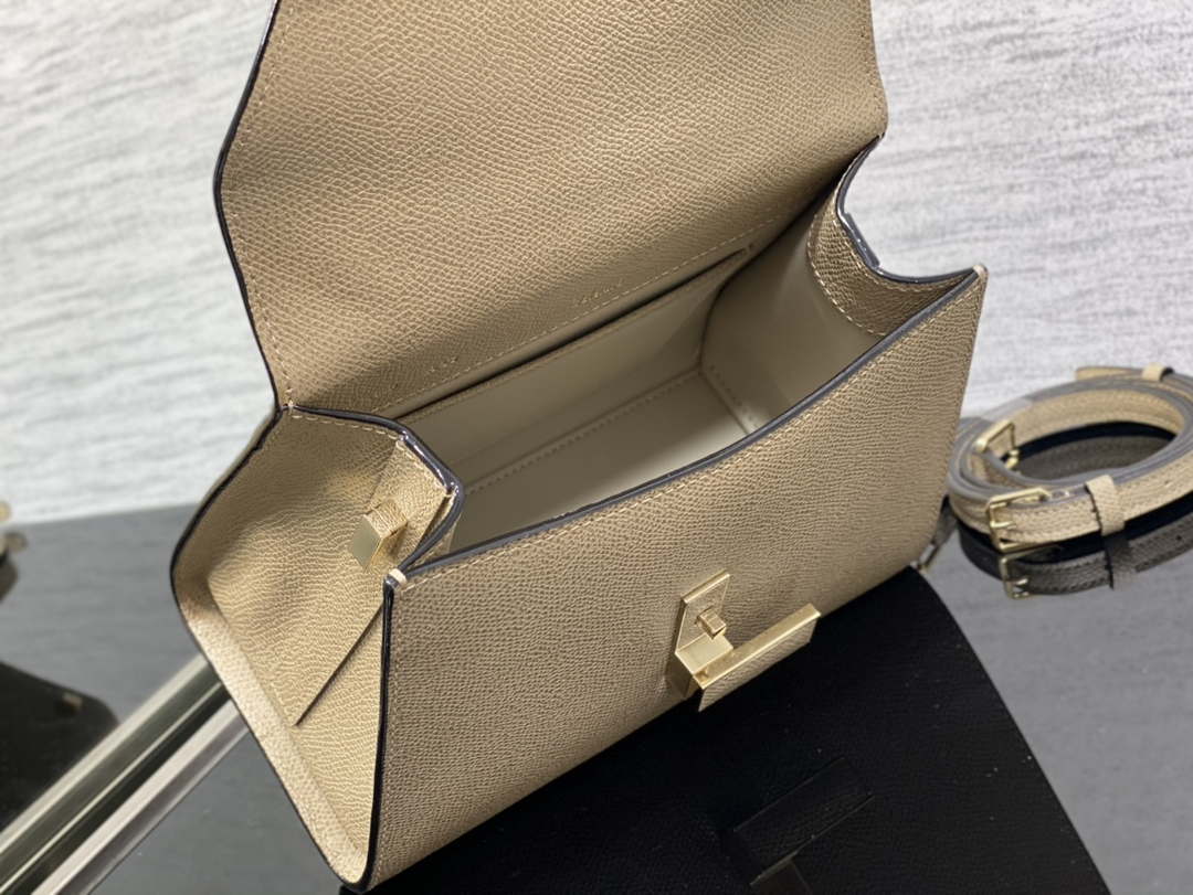 Valextra Iside Top Handle Mini Bag WBES0036028 elephant Gray