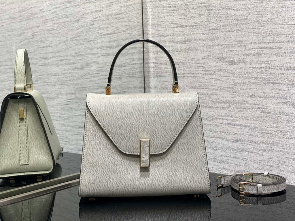Valextra Iside Top Handle Mini Bag WBES0036028 Gray