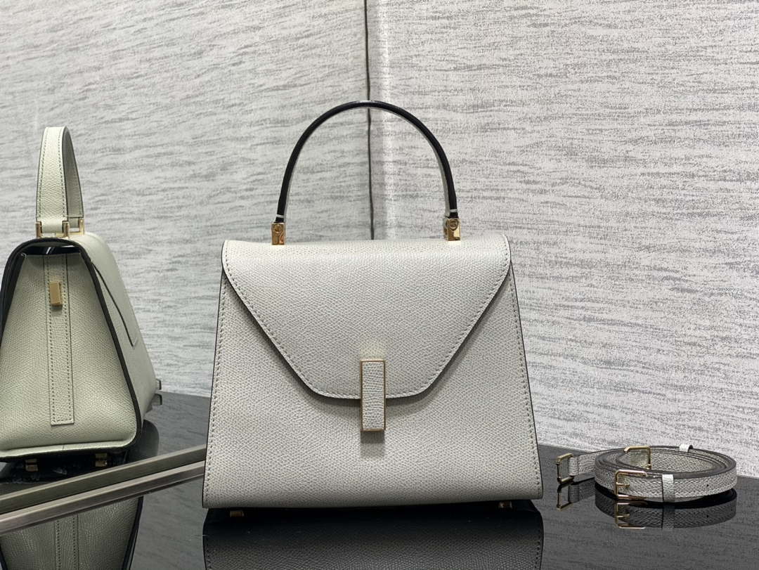 Valextra Iside Top Handle Mini Bag WBES0036028 Gray