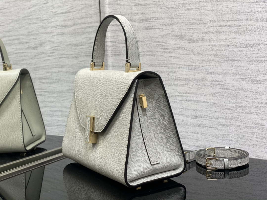 Valextra Iside Top Handle Mini Bag WBES0036028 Gray