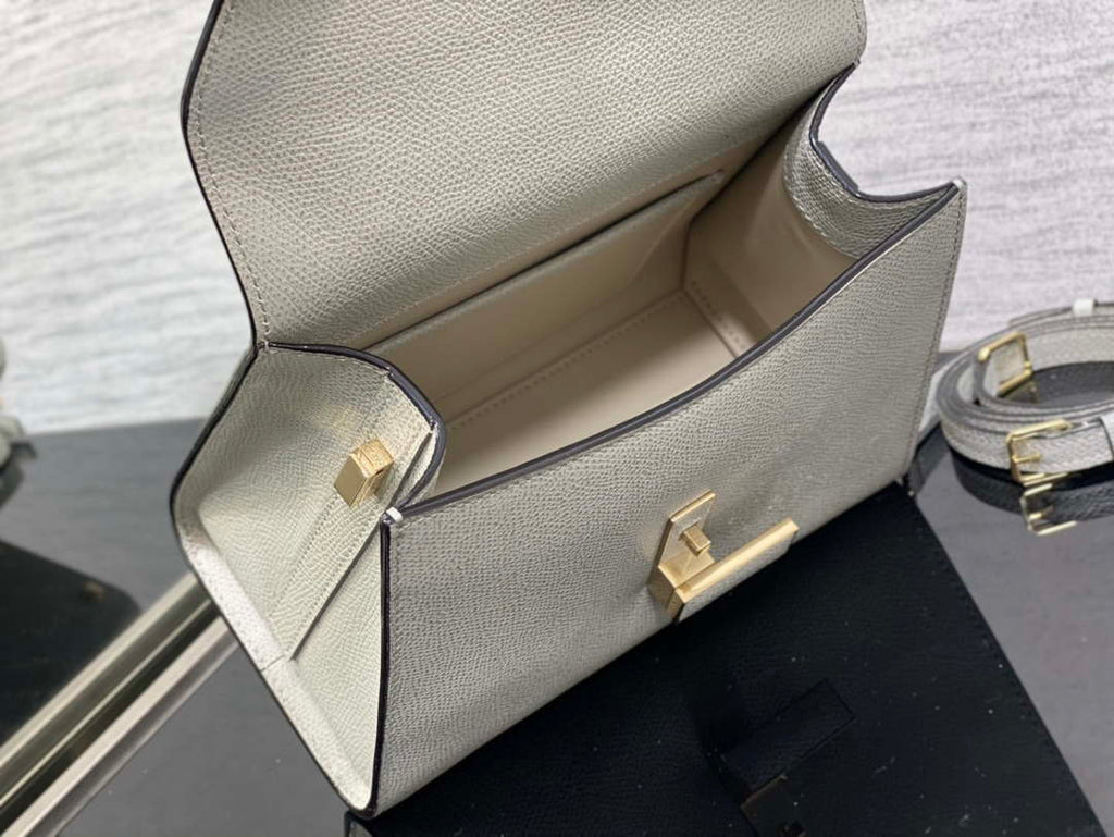 Valextra Iside Top Handle Mini Bag WBES0036028 Gray