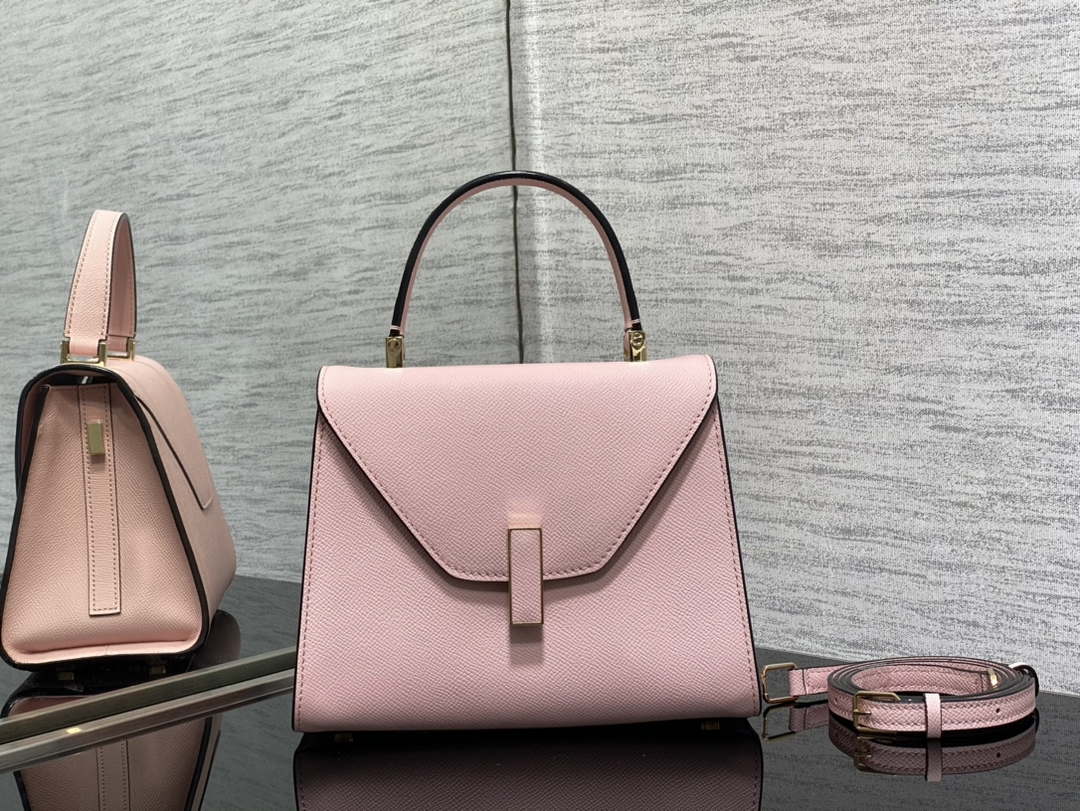 Valextra Iside Top Handle Mini Bag WBES0036028 Pink - Default Title - View 1
