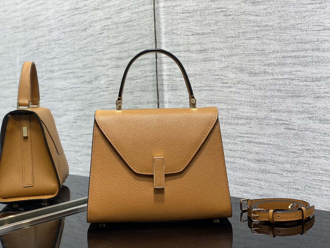 Valextra Iside Top Handle Mini Bag WBES0036028 Tan - Default Title - View 1