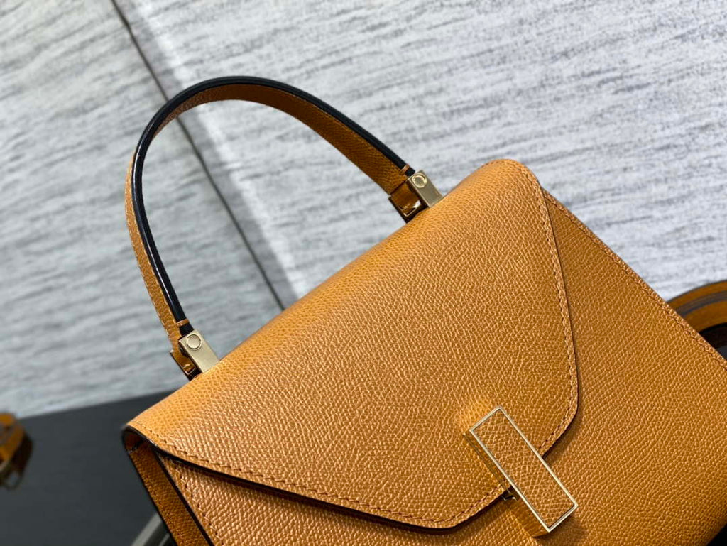 Valextra Iside Top Handle Mini Bag WBES0036028 Tan