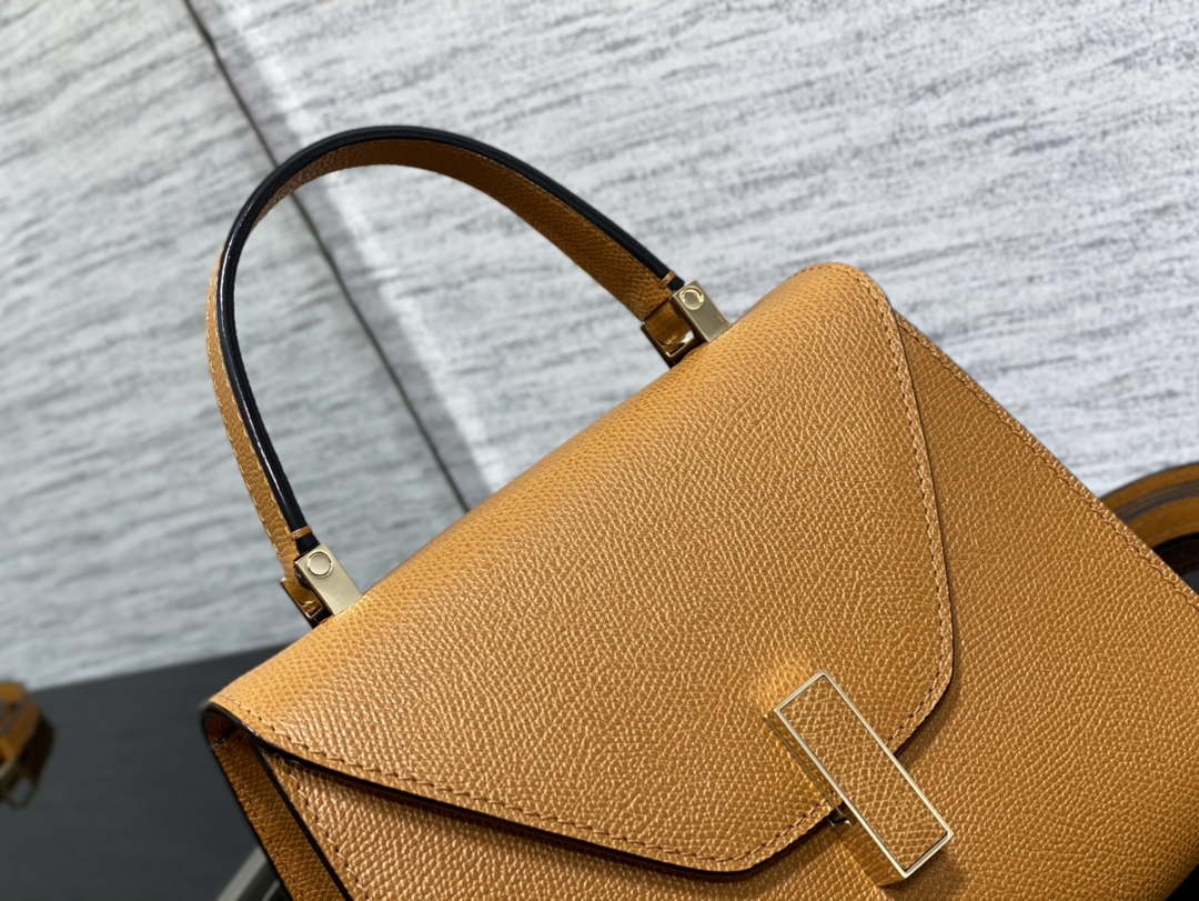 Valextra Iside Top Handle Mini Bag WBES0036028 Tan