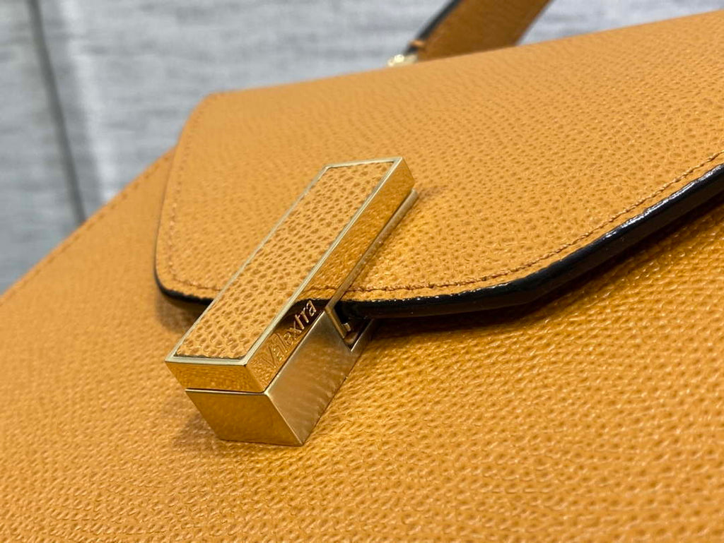 Valextra Iside Top Handle Mini Bag WBES0036028 Tan