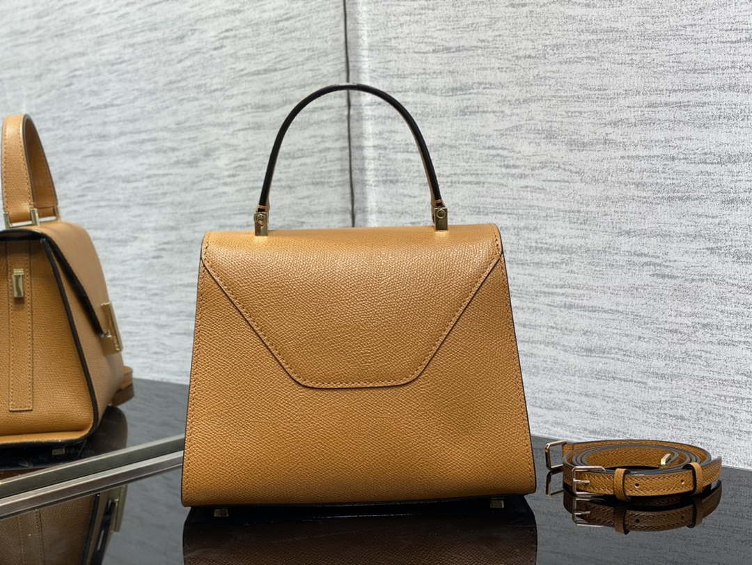 Valextra Iside Top Handle Mini Bag WBES0036028 Tan