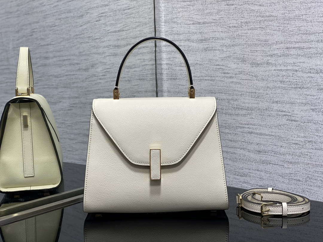 Valextra Iside Top Handle Mini Bag WBES0036028 White - Default Title - View 1