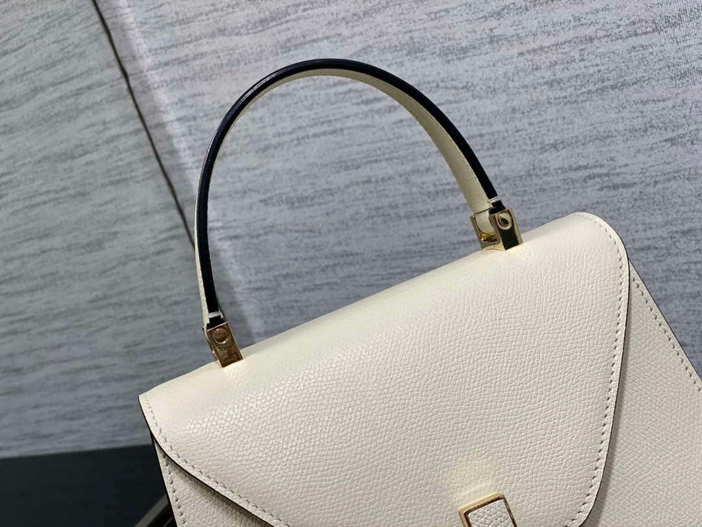 Valextra Iside Top Handle Mini Bag WBES0036028 White