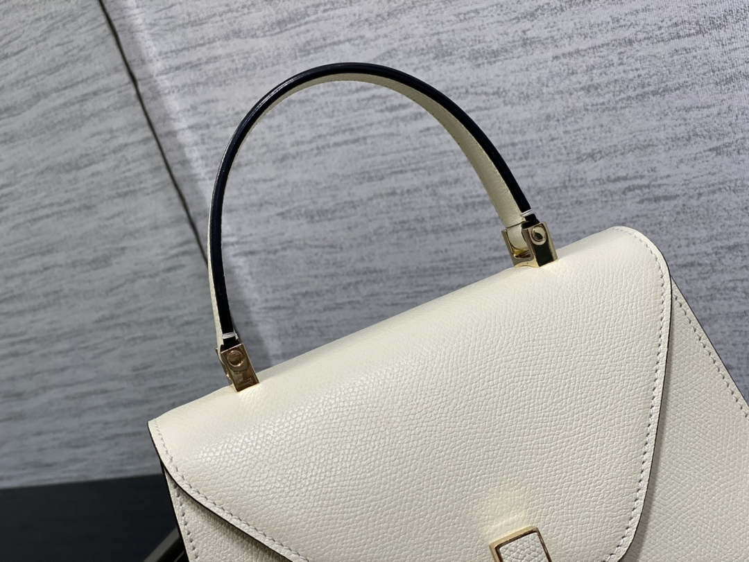 Valextra Iside Top Handle Mini Bag WBES0036028 White