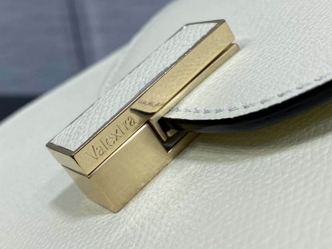 Valextra Iside Top Handle Mini Bag WBES0036028 White