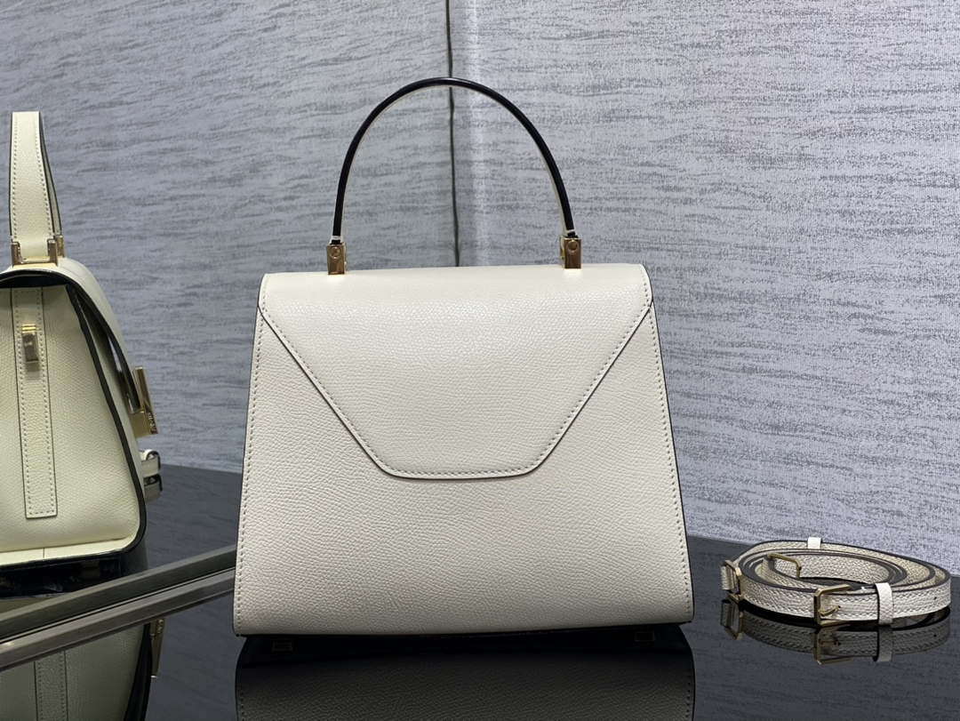 Valextra Iside Top Handle Mini Bag WBES0036028 White